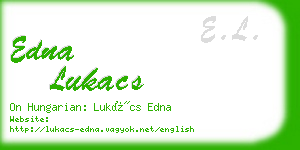 edna lukacs business card